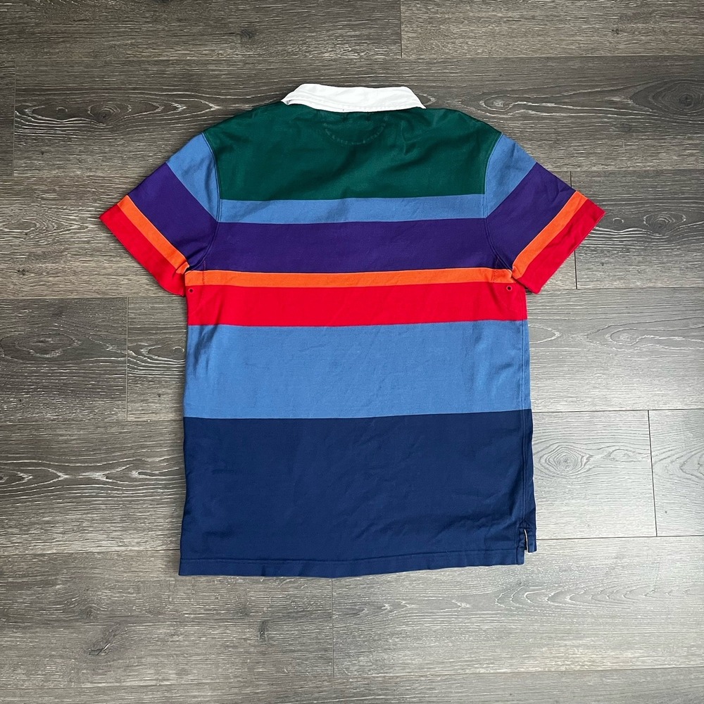 J Crew Vintage Oarsman Rugby Polo Medium Heritage 90s Y2K Coastal Ivy Prep - Picture 5 of 8